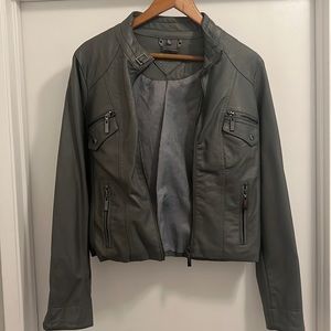 Gray faux leather Jacket